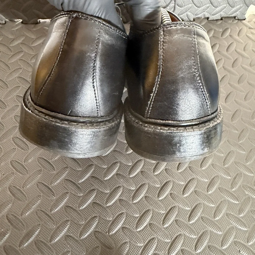 Allen‎ Edmonds Walton Oxfords Size 10 D Black Leather Split Toe Dress Shoes GUC
